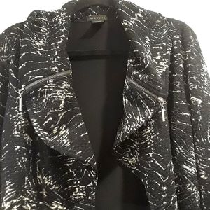 💲🚨 1-DAY SALE!! Eva Varro Black/White Barcelona Long Open Front Jacket Size L